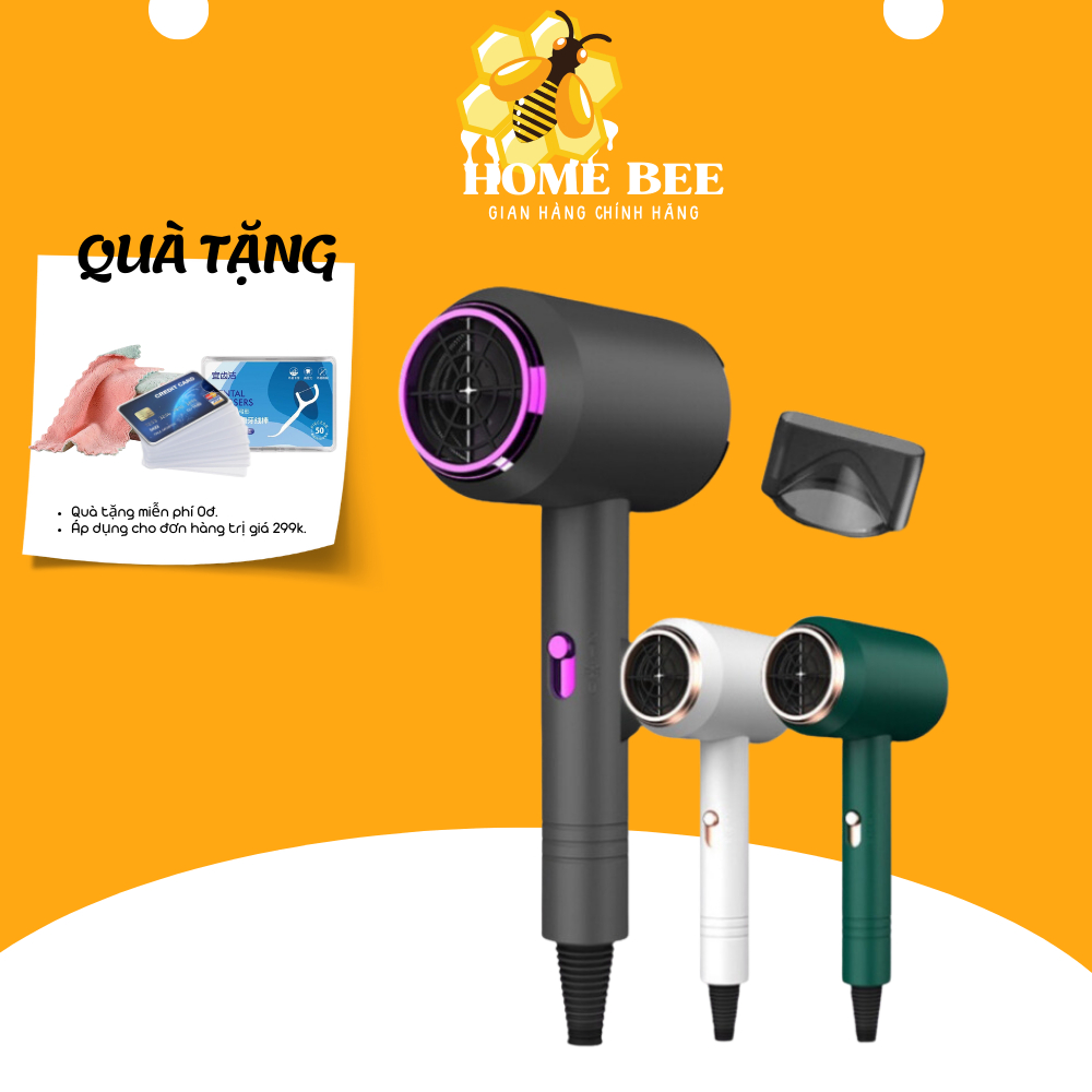 Máy Sấy Tóc 2 Chiều Nóng Lạnh 3 Chế Độ Chăm Sóc Tóc Công Suất Cao 2300W Nhanh Khô Tóc Tặng Kèm Mỏ Vịt, Bảo Hành 1 Tháng