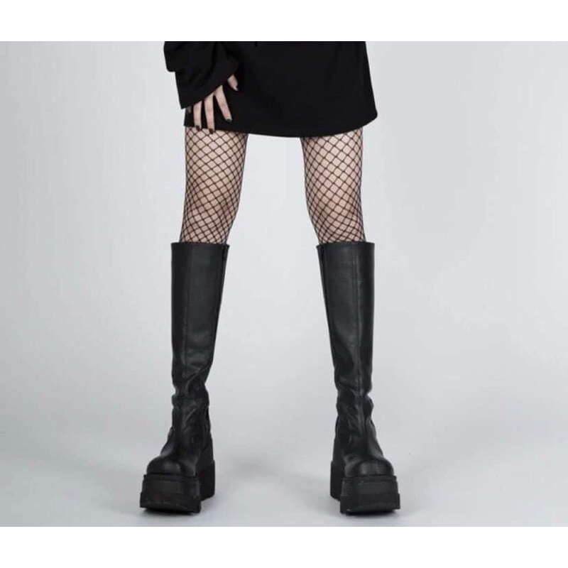 boot nữ cổ cao đế bánh mì có khoá kéo