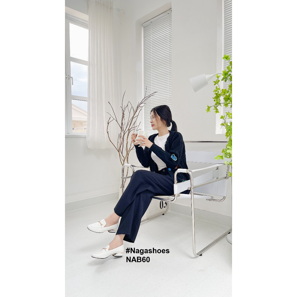 BÚP BÊ NAGASHOES PHỐI KHÓA XOẮN GÓT MẠ VÀNG 3P NAB60