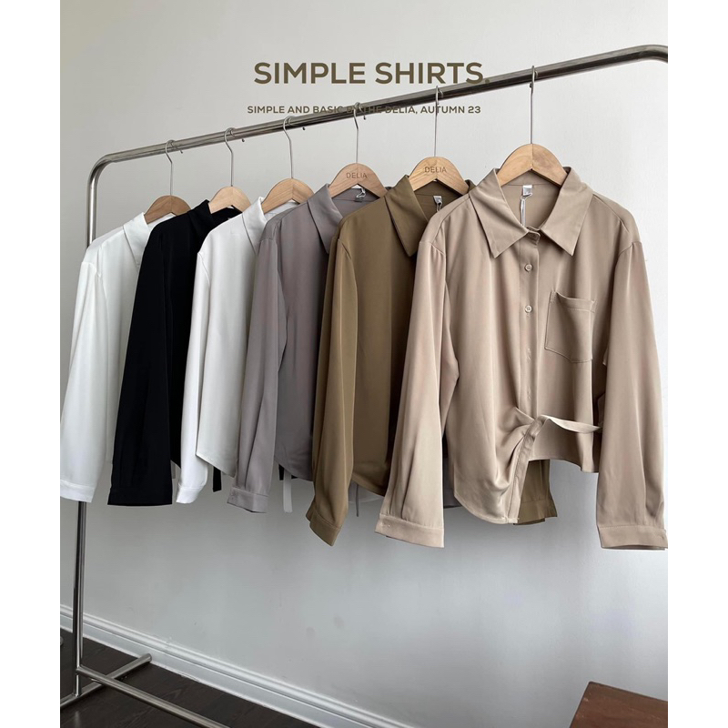 609 ÁO SƠ MI DÀI TAY CỔ ĐỨC TÚI BÊN