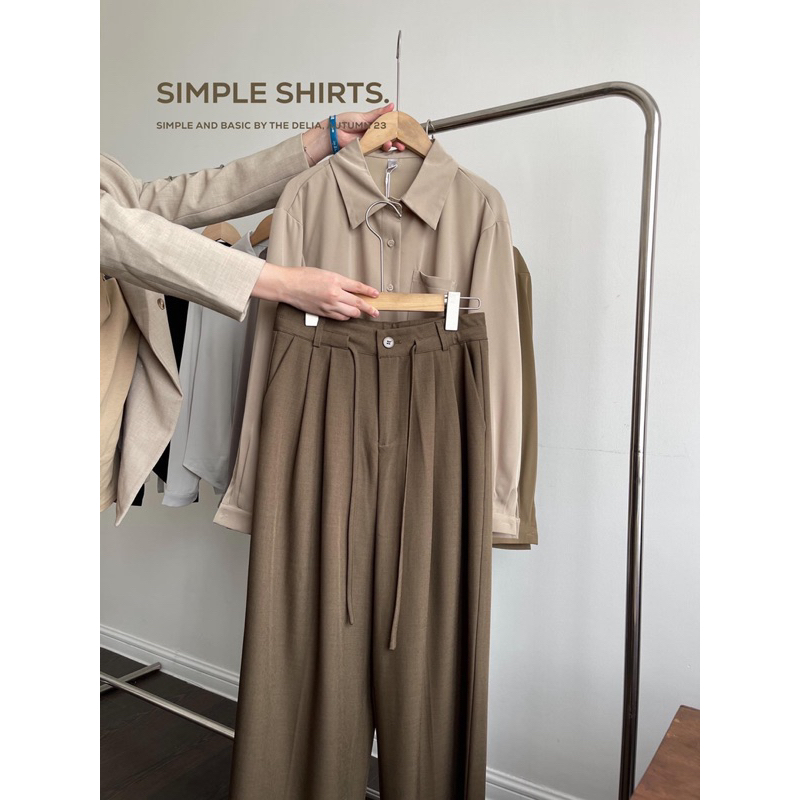 609 ÁO SƠ MI DÀI TAY CỔ ĐỨC TÚI BÊN