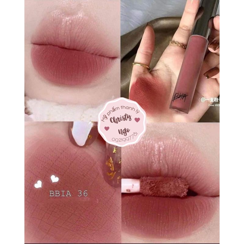 SON KEM BBIA LAST VELVET LIP TINT SỐ 36