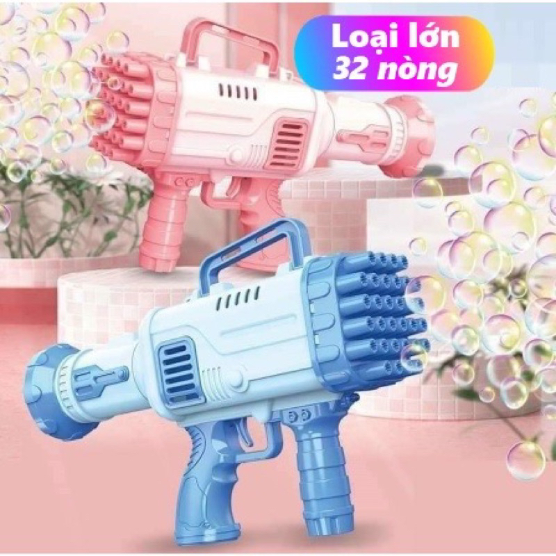 Súng bắn bong bóng xà phòng sài pin 32 nòng