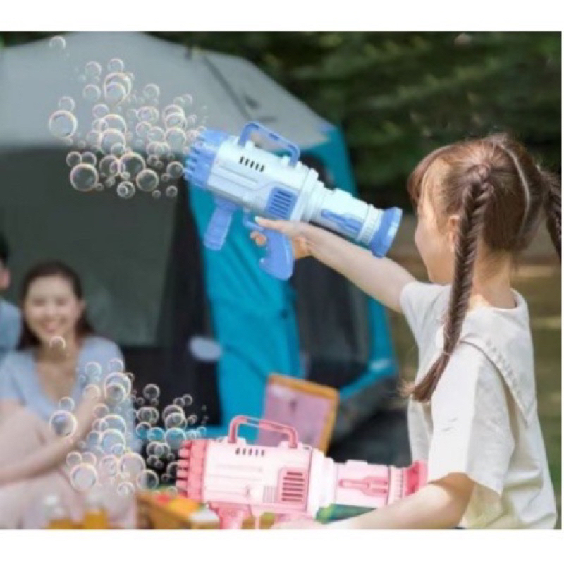Súng bắn bong bóng xà phòng sài pin 32 nòng