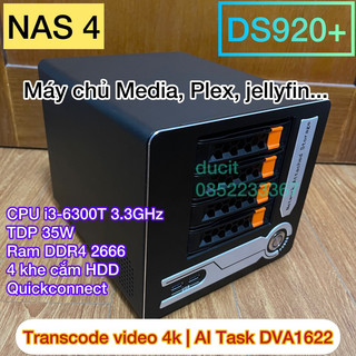Lưu trữ mạng nas synology, xpenology core i3-6300t tdp 35w