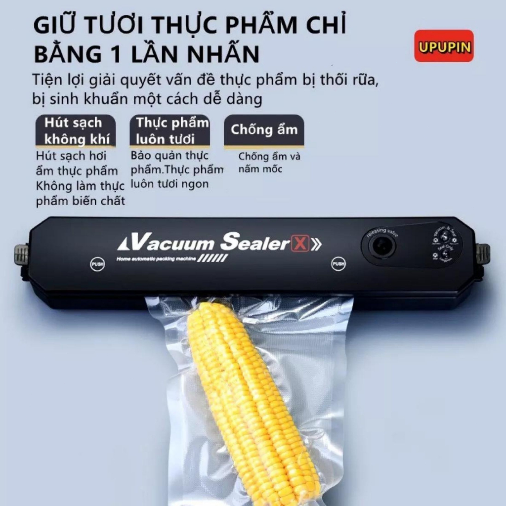 Máy Hút Chân Không Mini, Ép Chân Không Thực Phẩm Gia Đình Khô Và Ướt, Hàn Miệng Túi Độc Lập, Kiểm Soát Lực Hút