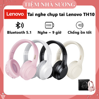 Tai nghe chụp tai bluetooth Lenovo TH10, Bluetooth 5.1, Chống ồn tốt, Tích hợp Micro, Nghe liên tục đến 9 giờ