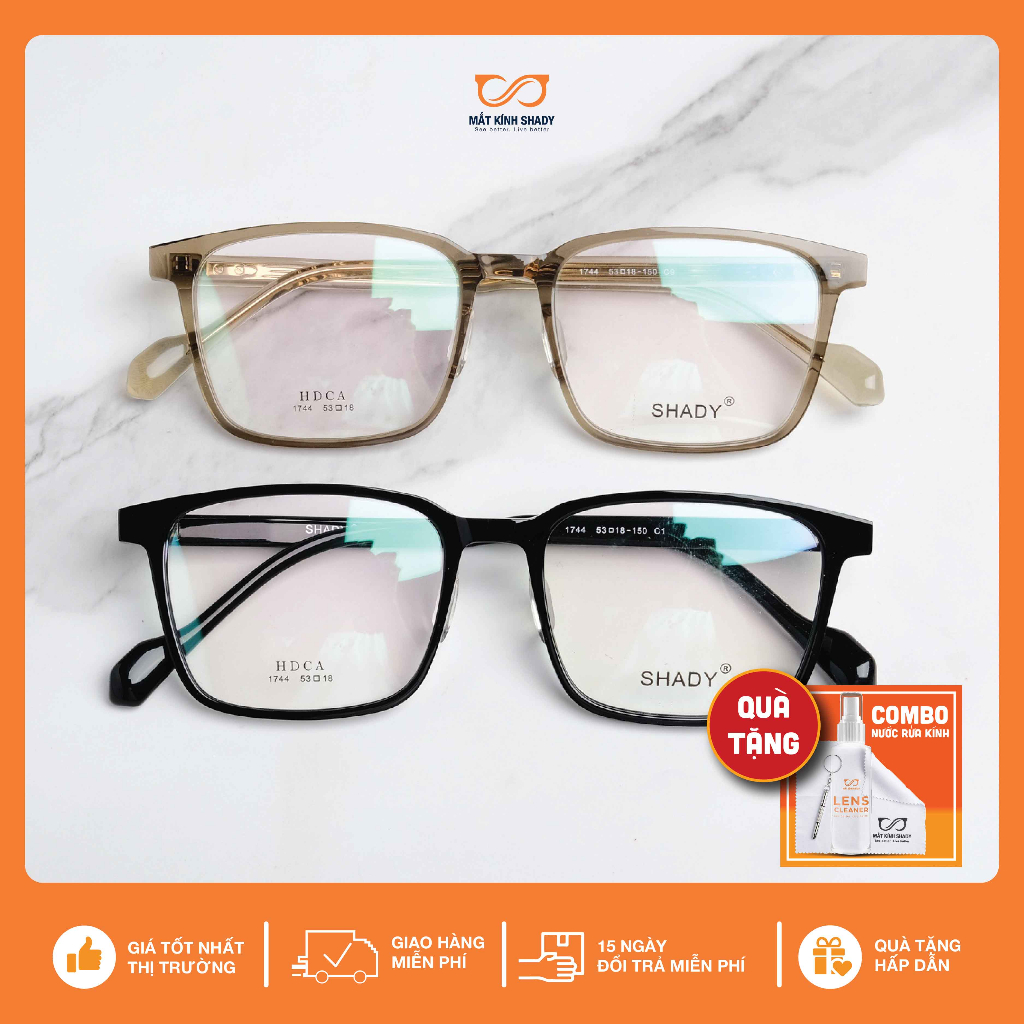 Gọng Kính Cận Nhựa Acetate Shady Unisex G2053 (Nhiều Màu)