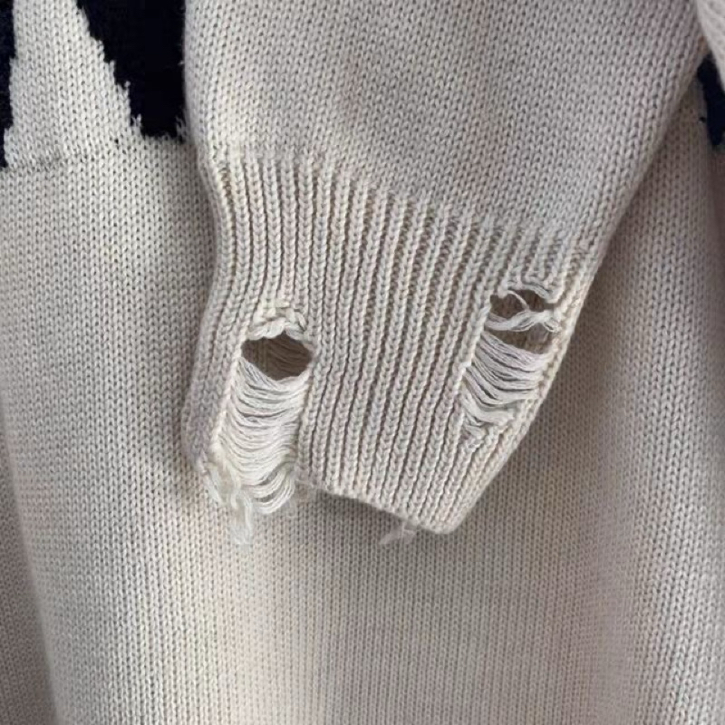 AMIRI JUMPER - Áo len dài tay unisex rách thu đông