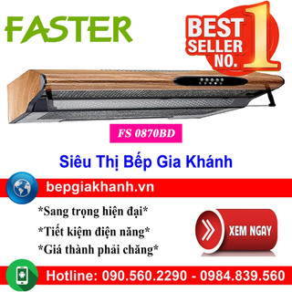 Máy hút mùi cổ điển màu vân gỗ 70cm faster fs 0870bd