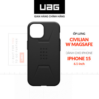 Ốp lưng chống sốc uag civilian hỗ trợ sạc magsafe cho iphone 15