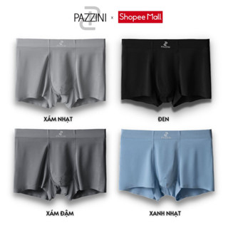 Combo 4 quần lót nam boxer PAZZINI thun lạnh cao cấp, sịp co giãn, thấm hút  tốt - BX006