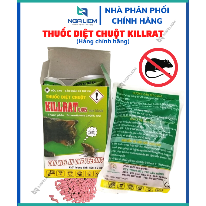 Thuốc Diệt Chuột Killrat Thế Hệ Mới 0.005% Gói 40gr - Giá Tốt Nhất Thị Trường 