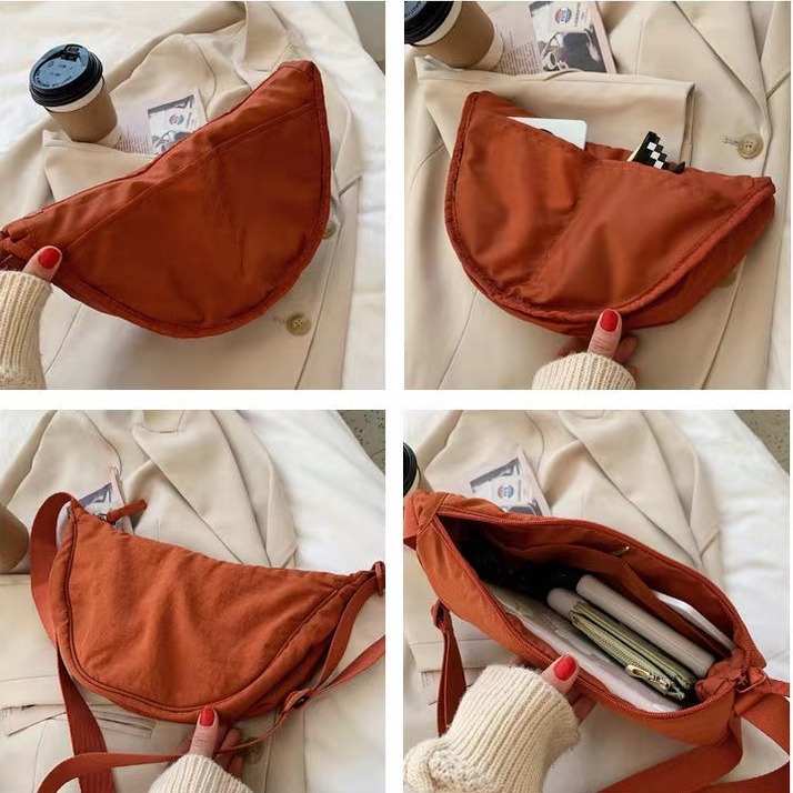 U Thời Trang Nylon Chống Thấm Nước Túi Bánh Bao Túi Đeo Chéo Có Bông Bên Trong Túi Đeo Thông Thường Dành Cho Nữ