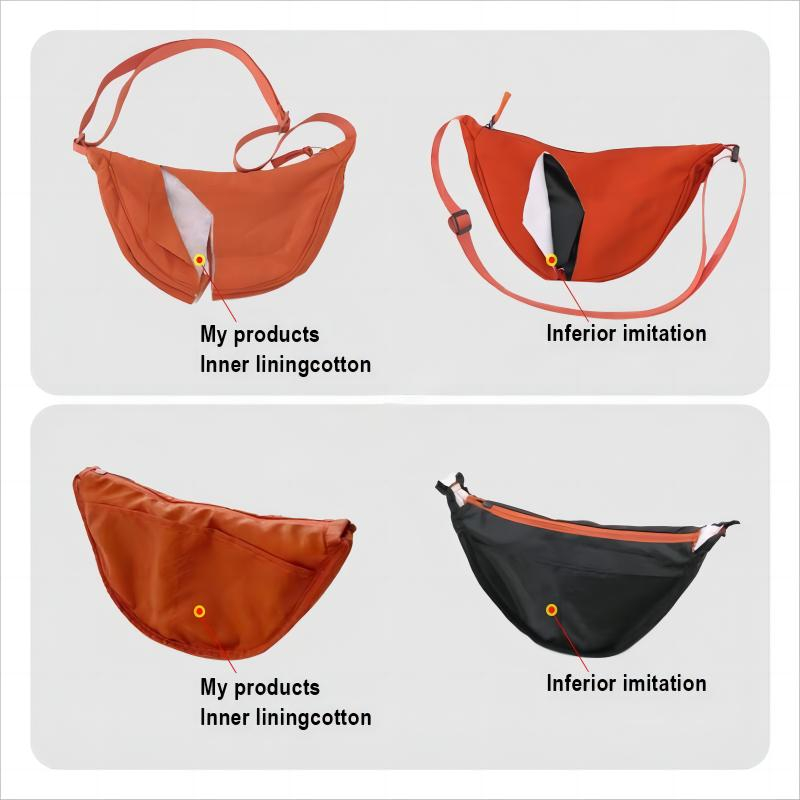 U Thời Trang Nylon Chống Thấm Nước Túi Bánh Bao Túi Đeo Chéo Có Bông Bên Trong Túi Đeo Thông Thường Dành Cho Nữ