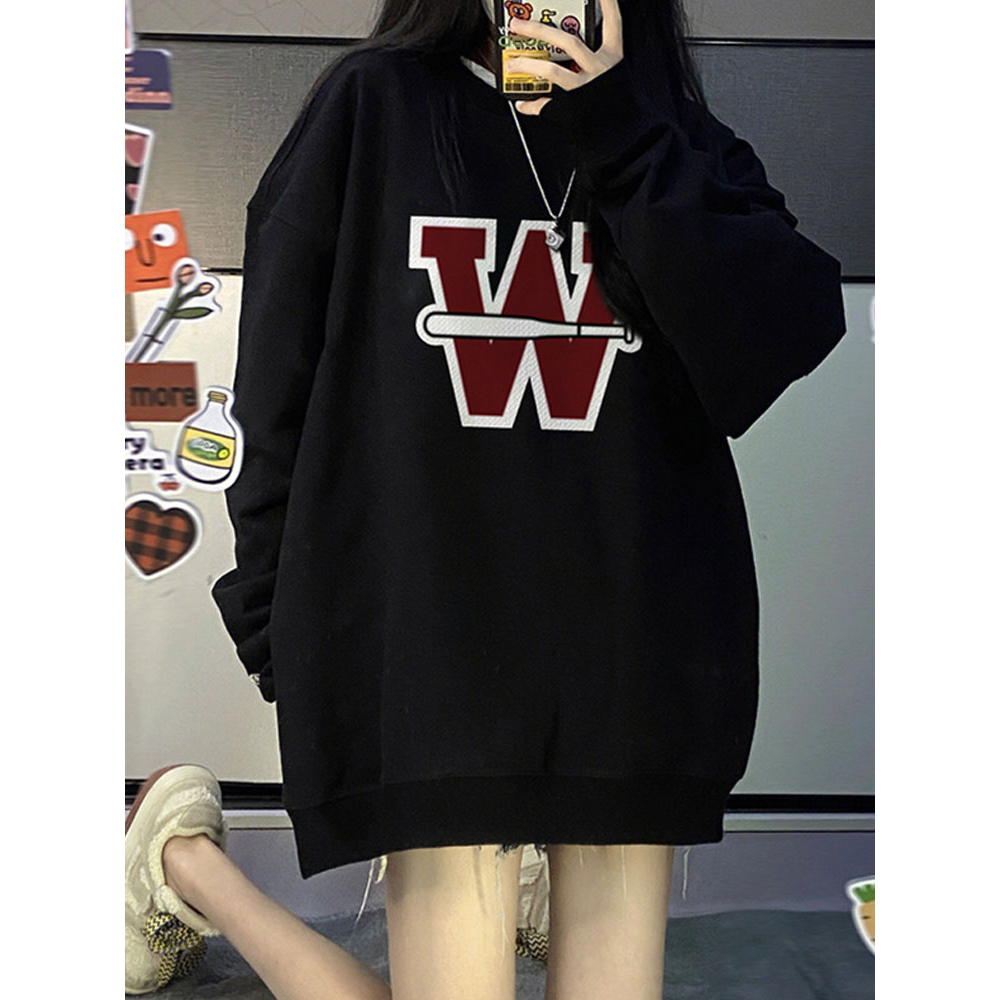 Áo sweater đôi nam nữ cặp mặc cùng người yêu fom rộng hàn quốc local brand hoodie khoác mùa đông chữ W bóng chày HD145