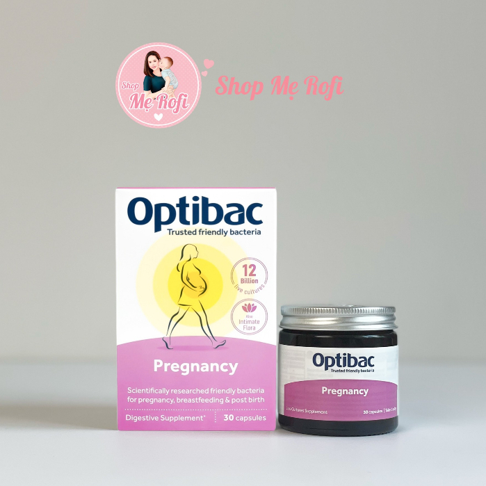 Optibac Pregnancy men vi sinh hỗ trợ hệ tiêu hoá cho mẹ bầu và sau sinh - Mẹ Rofi