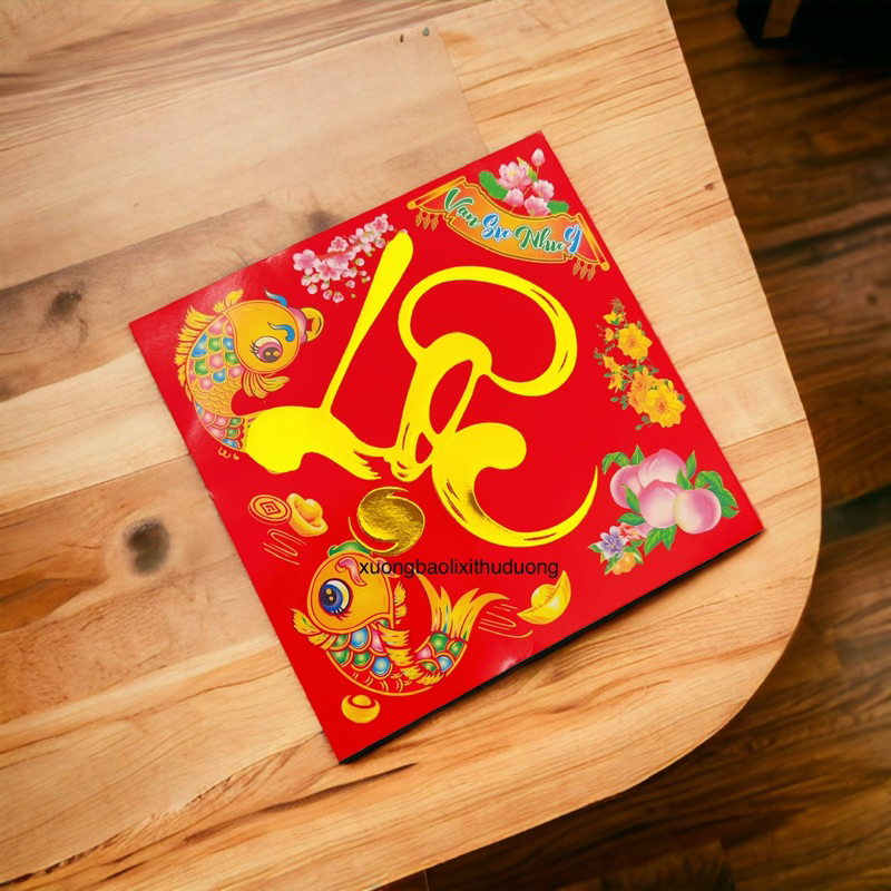 DECAL 10 Tấm DÁN DƯA CHỮ LỘC CÓ Keo trang trí ngày tết