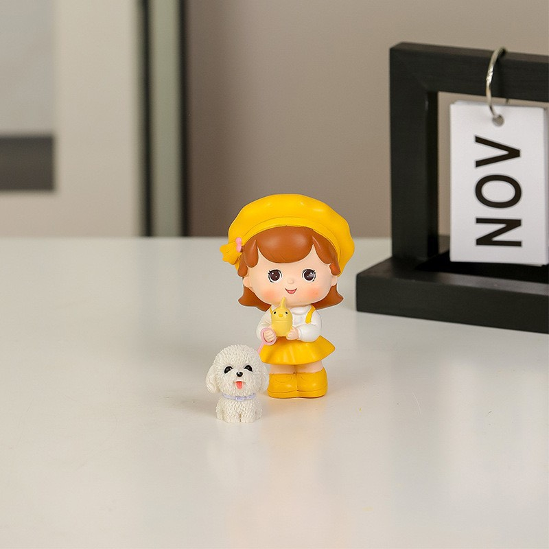 Bình thủy sinh mini để bàn, Bình thủy canh kèm cô gái tập yoga,bé trai bé gái trang trí bàn làm việc,góc học tập,Decor