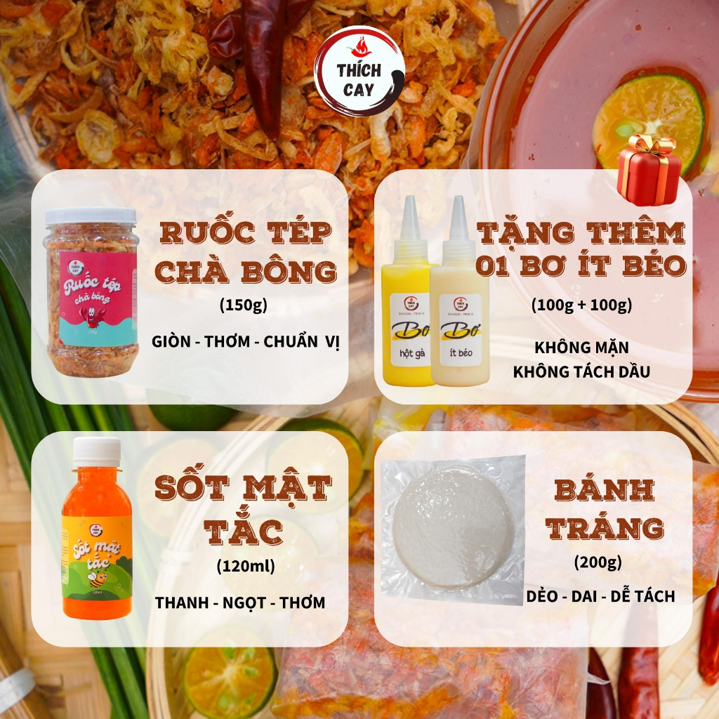 Combo Thỏ Ngọc - Bánh tráng phơi sương kèm ruốc tép chà bông, bơ hột gà Thích Cay