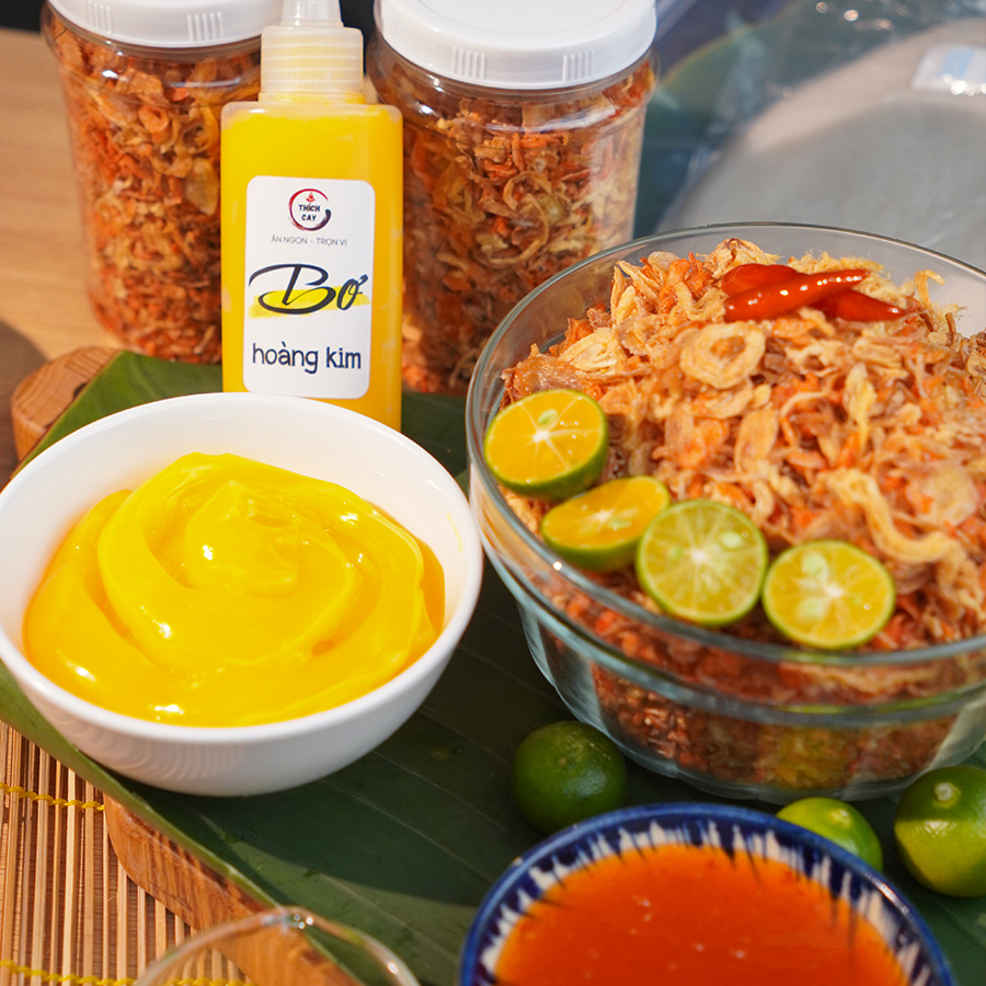 Combo Thỏ Ngọc - Bánh tráng phơi sương kèm ruốc tép chà bông, bơ hột gà Thích Cay