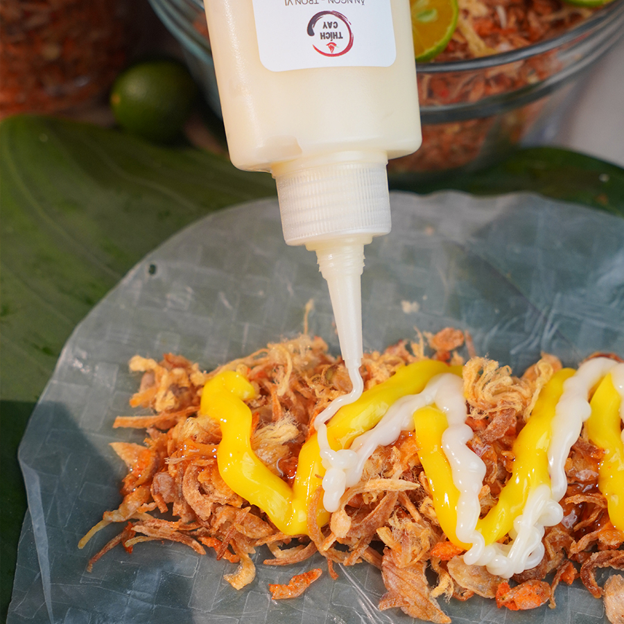 Combo Thỏ Ngọc - Bánh tráng phơi sương kèm ruốc tép chà bông, bơ hột gà Thích Cay