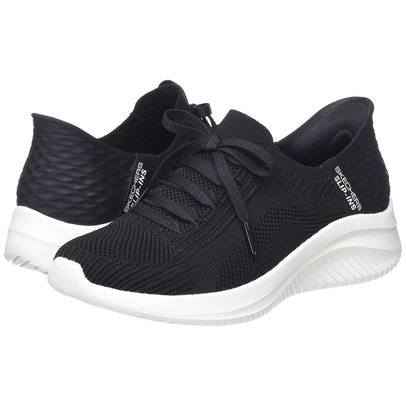 Giày skechers xỏ thun đen
