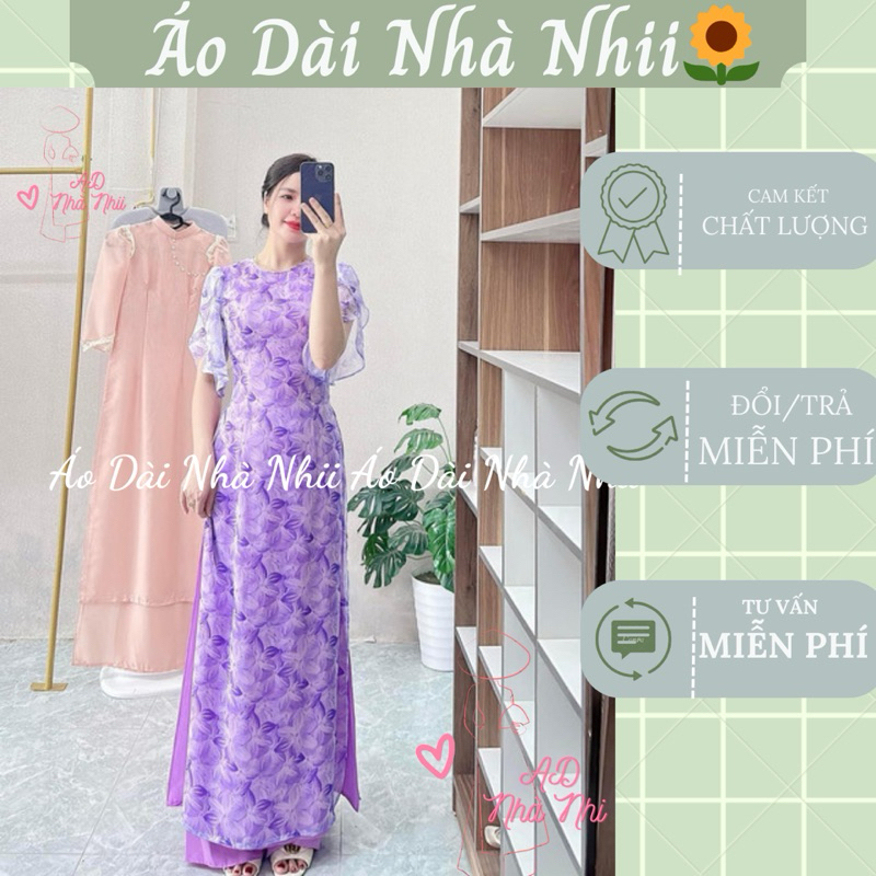 Áo dài 4 tà voan siêu trẻ trung