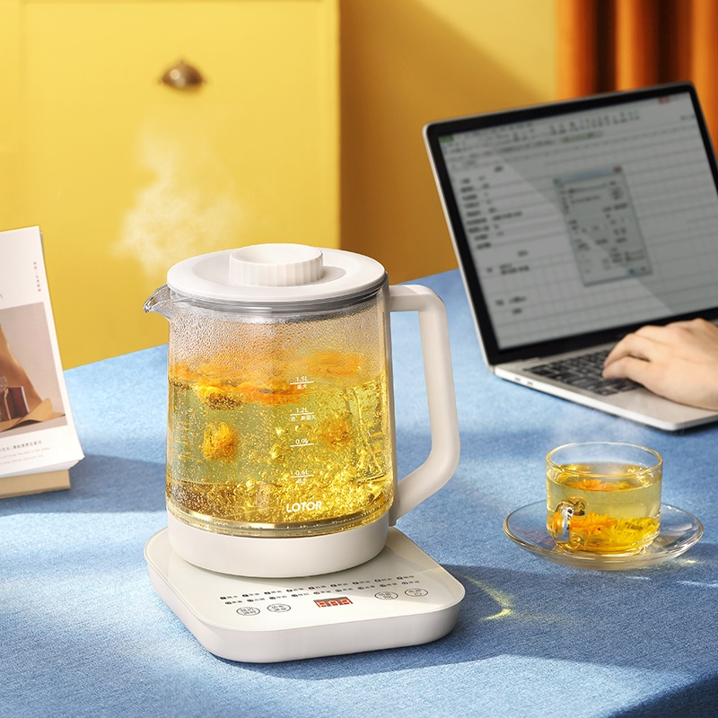 Ấm Pha Trà Đa Năng Lotor H17 Chưng Yến Luộc Rau Củ Khử Clo Có Lõi Lọc Trà Có Hẹn Giờ Hàng Chính Hãng Bảo Hành 12 Tháng