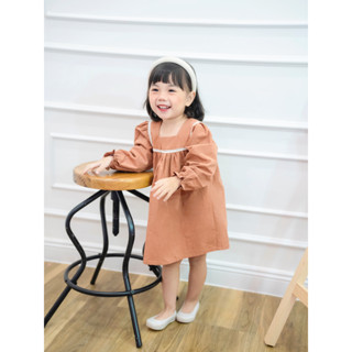 Váy Bé Gái Dài Tay Dáng Tiểu Thư Nhẹ Nhàng Thiết Kế Vintage Xinh Xắn - DRC021 - SAOLA CLOTHING