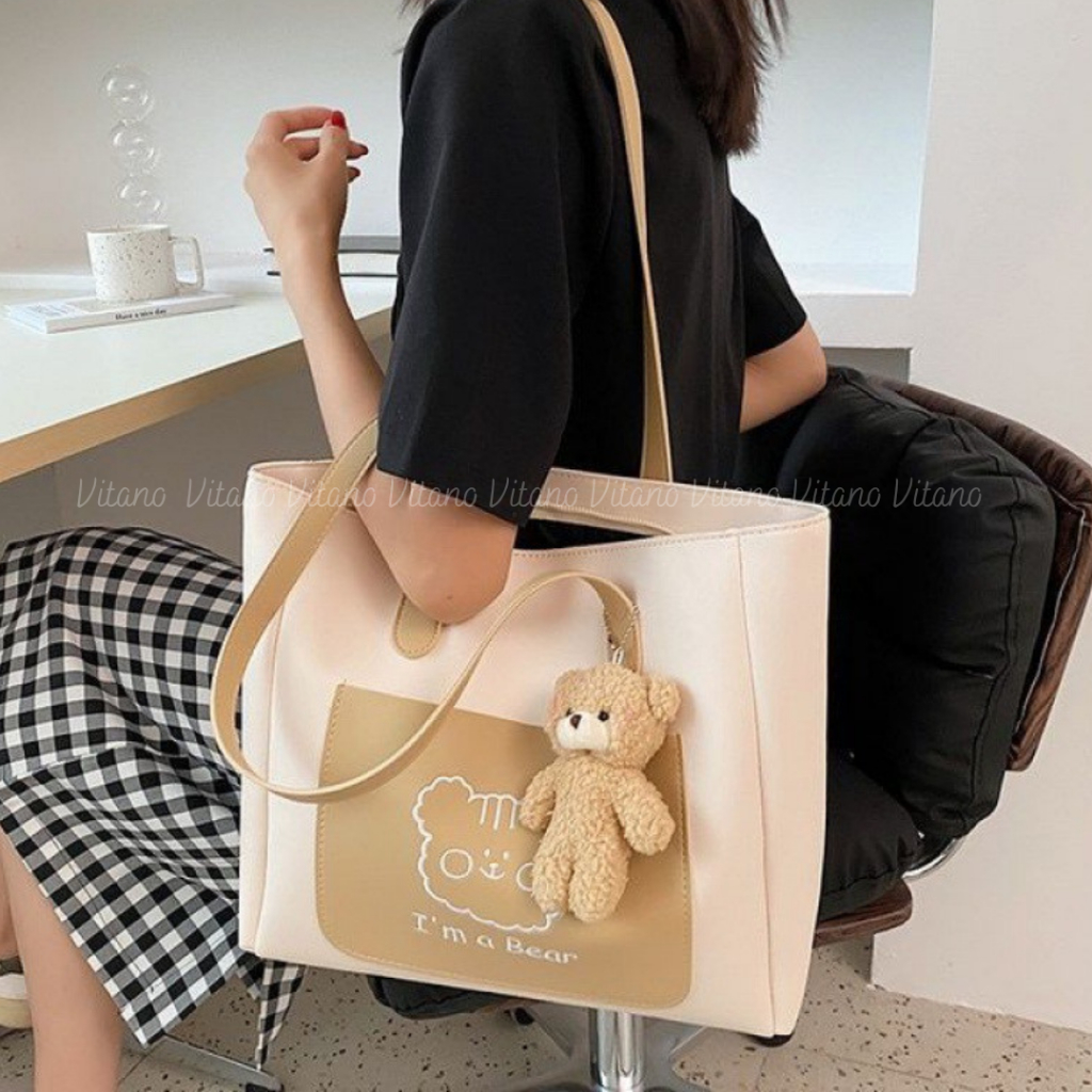 Túi công sở Vitano túi xách nữ da đẹp cao cấp đeo vai kẹp nách đi chơi đi làm TX42