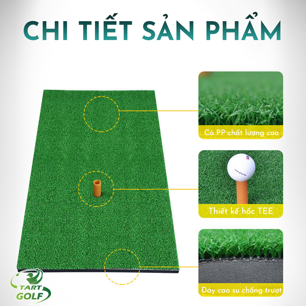 Thảm Tập Golf Swing PGM, Thảm Tập Golf Thảm Cỏ Nhân Tạo Cao Cấp Đế Dày