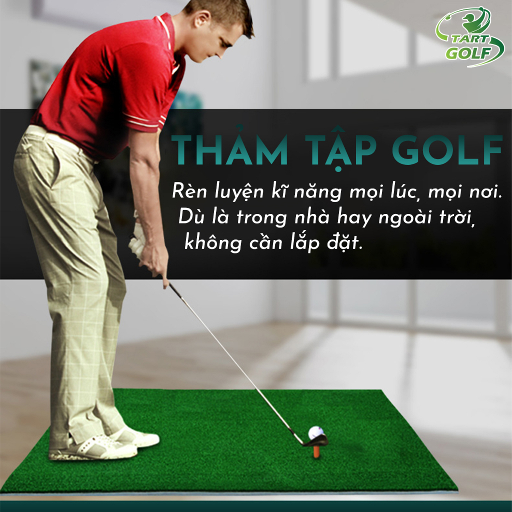Thảm Tập Golf Swing PGM, Thảm Tập Golf Thảm Cỏ Nhân Tạo Cao Cấp Đế Dày