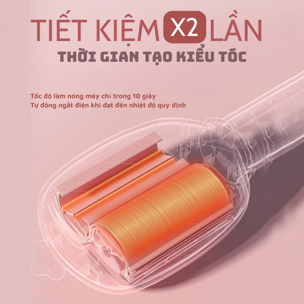 Máy Uốn Tóc Xoăn Sóng Nước NANOMAX D33 Size 32mm, Làm Nóng 10s, Phủ Gốm, Công Suất 68W Dùng Cho Cả Tóc Ngắn Và Tóc Dài