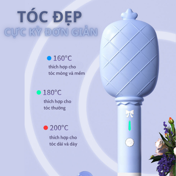 Máy Uốn Tóc Xoăn Sóng Nước NANOMAX D33 Size 32mm, Làm Nóng 10s, Phủ Gốm, Công Suất 68W Dùng Cho Cả Tóc Ngắn Và Tóc Dài