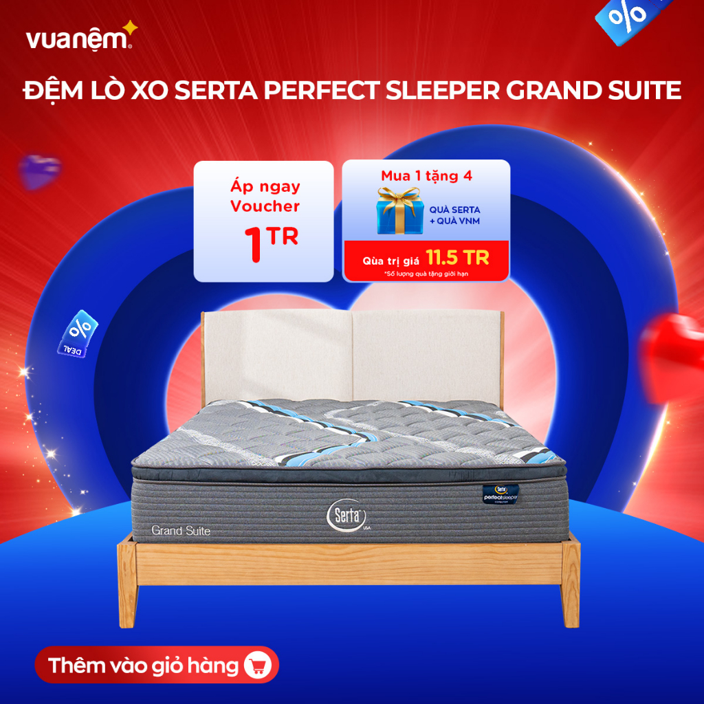 Nệm lò xo nhập khẩu Serta Perfect Sleeper Grand Suite 30cm