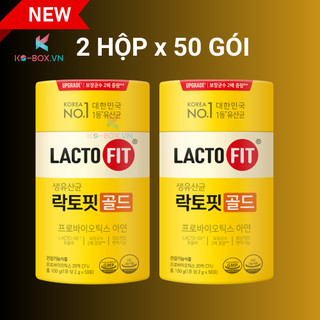 Lacto fit gold màu vàng 2 x 50 gói men vi sinh lactofit allatme phiên bản mới