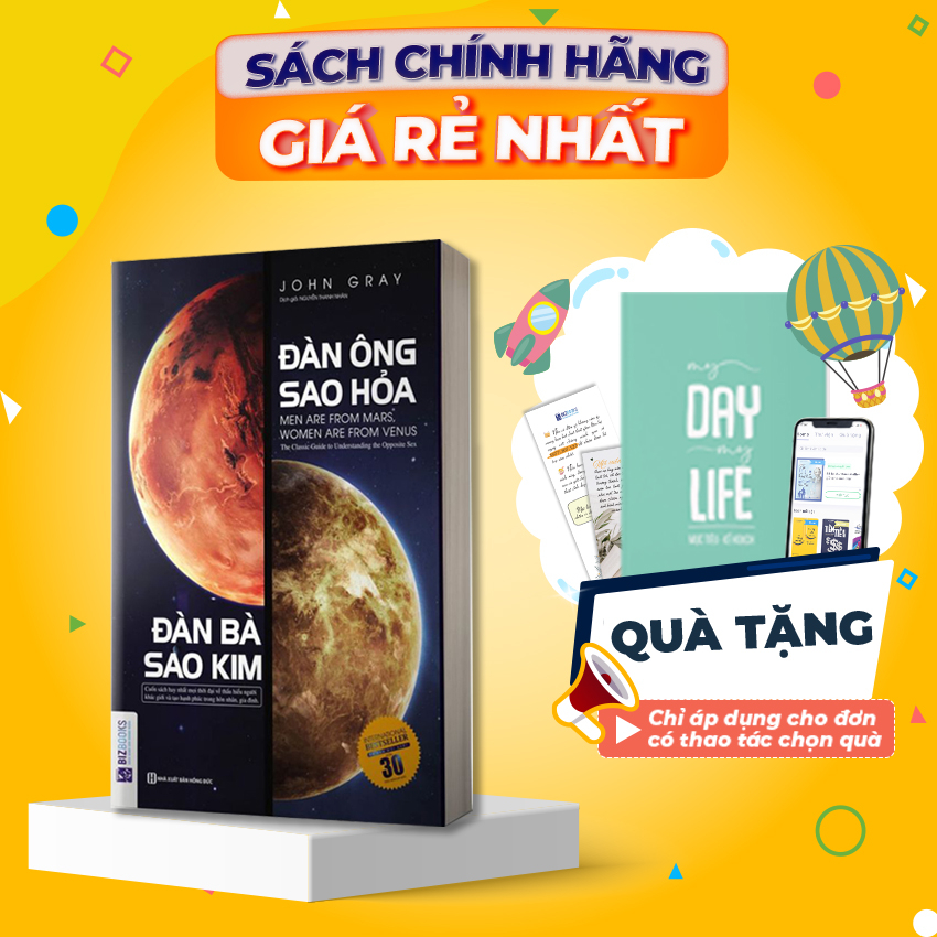 Sách Đàn Ông Sao Hỏa Đàn Bà Sao Kim - Thấu Hiểu Phụ Nữ Đàn Ông Hay, Giữ Hạnh Phúc Gia Đình, Tình Yêu Bizbooks