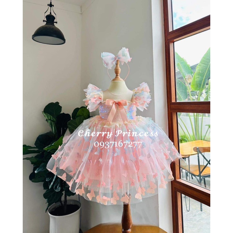 𝓚𝓲𝓮𝓻𝓪 𝓓𝓻𝓮𝓼𝓼 -Đầm công chúa bé gái/ Váy công chúa bé gái cầu vồng thiết kế cao cấp 1-10 tu
