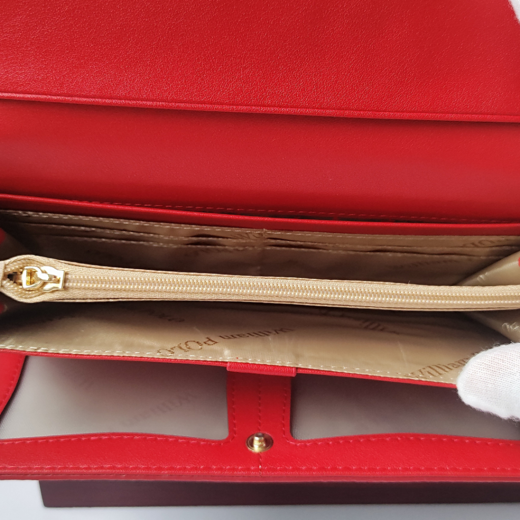 Ví nữ cầm tay dáng dài chất liệu da Bò hiệu William POLO 191481