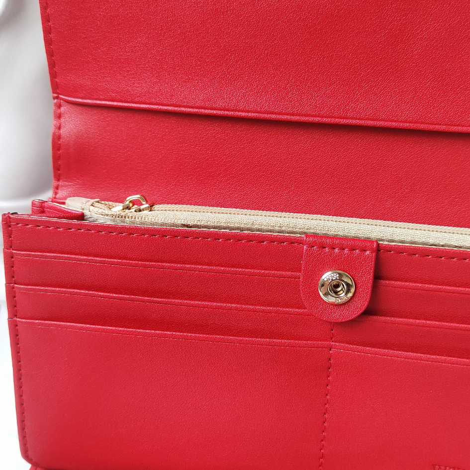 Ví nữ cầm tay dáng dài chất liệu da Bò hiệu William POLO 191481