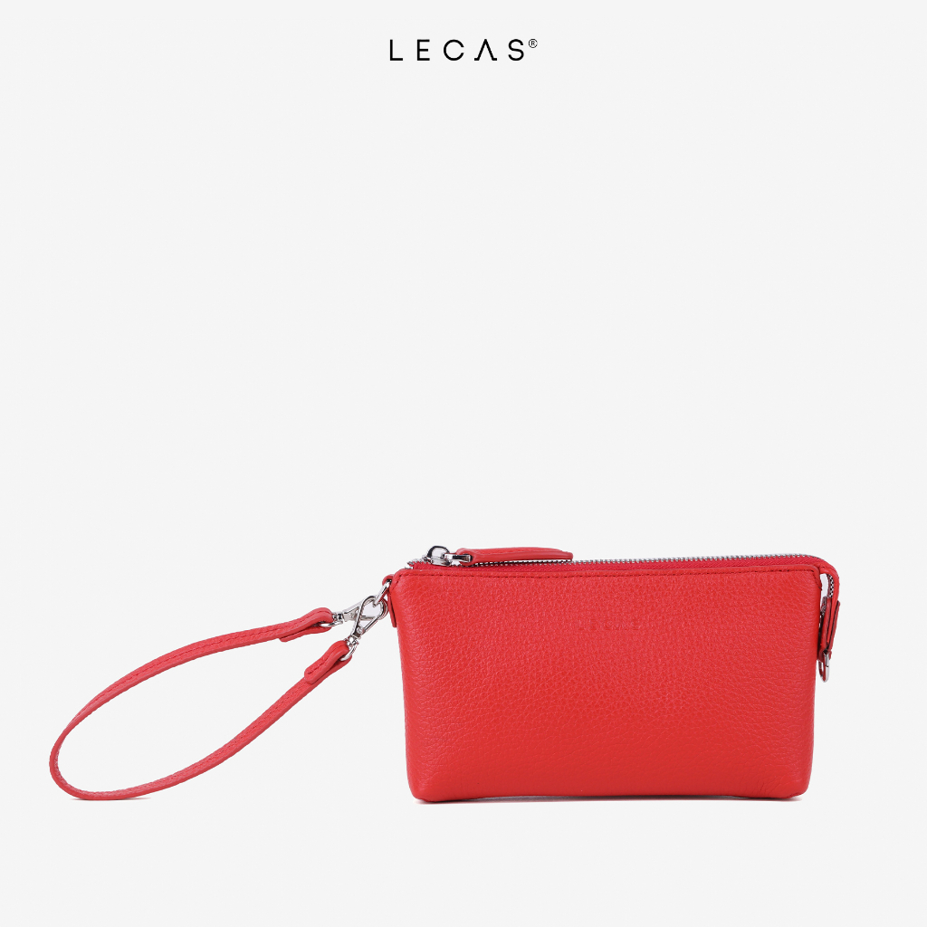 Ví Nữ Cầm Tay Tiện Lợi Da Bò Thật LECAS XS