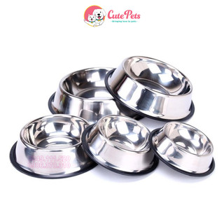 Bát inox chống trượt cho chó mèo Full Size - Cutepets