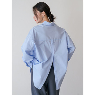  Áo Sơ Mi Nữ Áo Sơ Mi Hàn Quốc Áo Sơ Mi Dáng Rộng Xẻ Lưng Sau Màu Pastel Xinh Xắn Form Rộng Dài Tay Xẻ Thân Sau Basic 