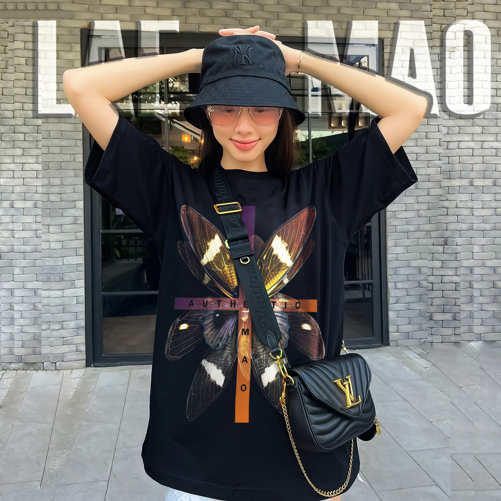 Áo thun local brand LAEMAO, form rộng chất cotton họa tiết INSETC ILLUSION