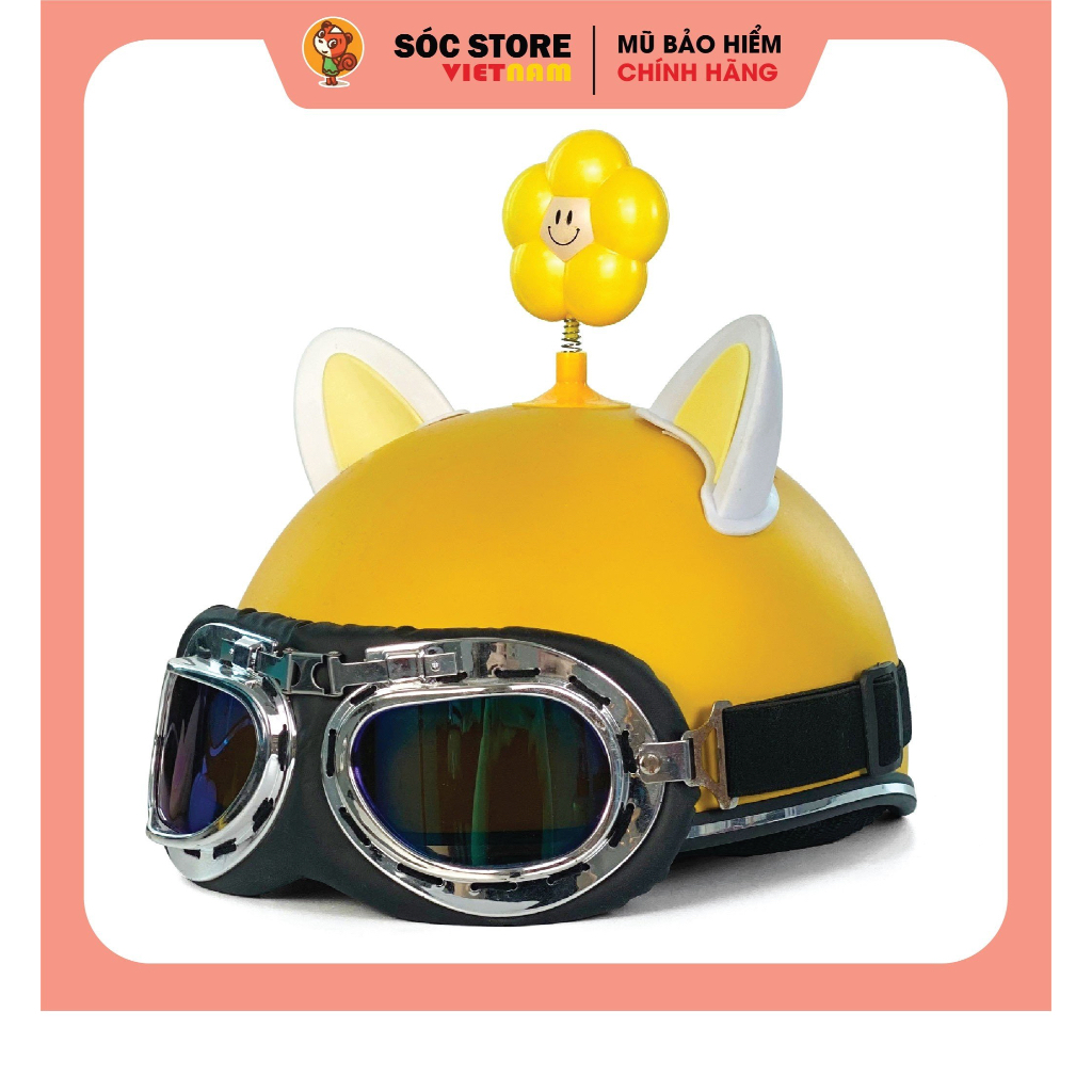 Bông hoa gắn mũ bảo hiểm xinh xắn, đáng yêu từ socstore vietnam