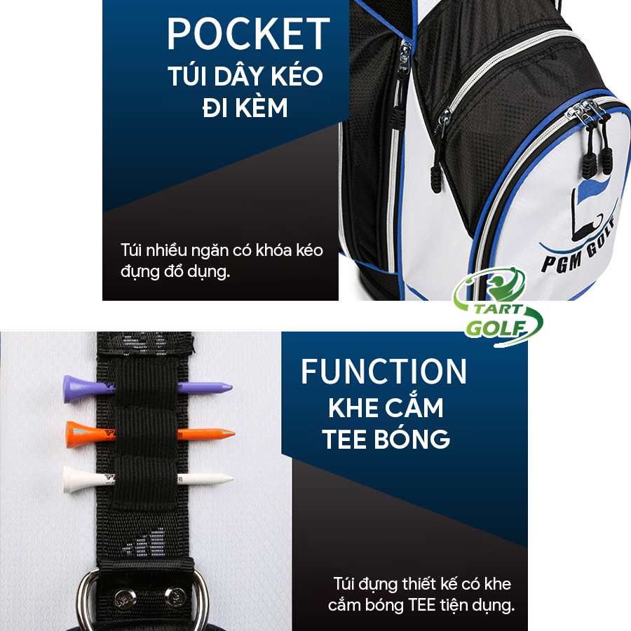 Túi Gậy Golf, Túi Đựng Gậy Golf PGM, Túi Golf Có Chân Chống,Túi Golf Sức Chứa 14 Gậy, Chắn Chắn, Dễ Dàng Mang Đi