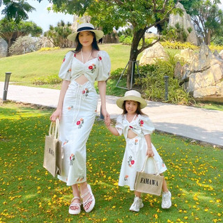 Váy đôi mẹ và bé gái - đầm đôi mẹ và bé - đồ đôi mẹ và bé gái - váy mẹ và bé