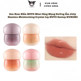 Son Kem Nấm NOVO Mini Căng Mọng Dưỡng Ẩm Jelly  Hazelnu Moisturizing Crystal Lip NOVO Zentop KUROMII