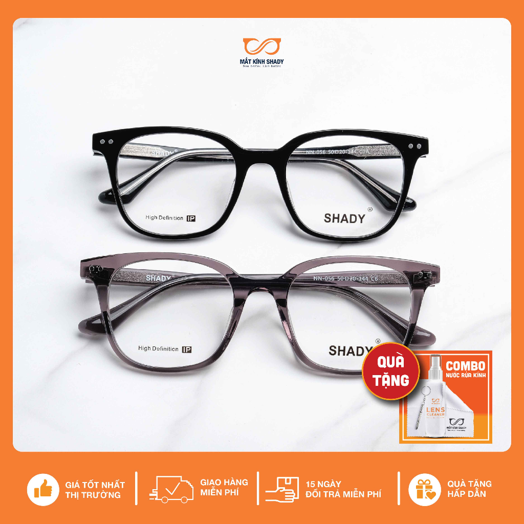 Gọng Kính Cận Nhựa Acetate Shady Unisex G2236 (Nhiều Màu)